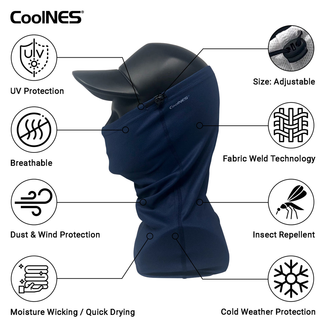 CoolNES - UV Sun Protection Neck Drape Adjustable Multifunctional